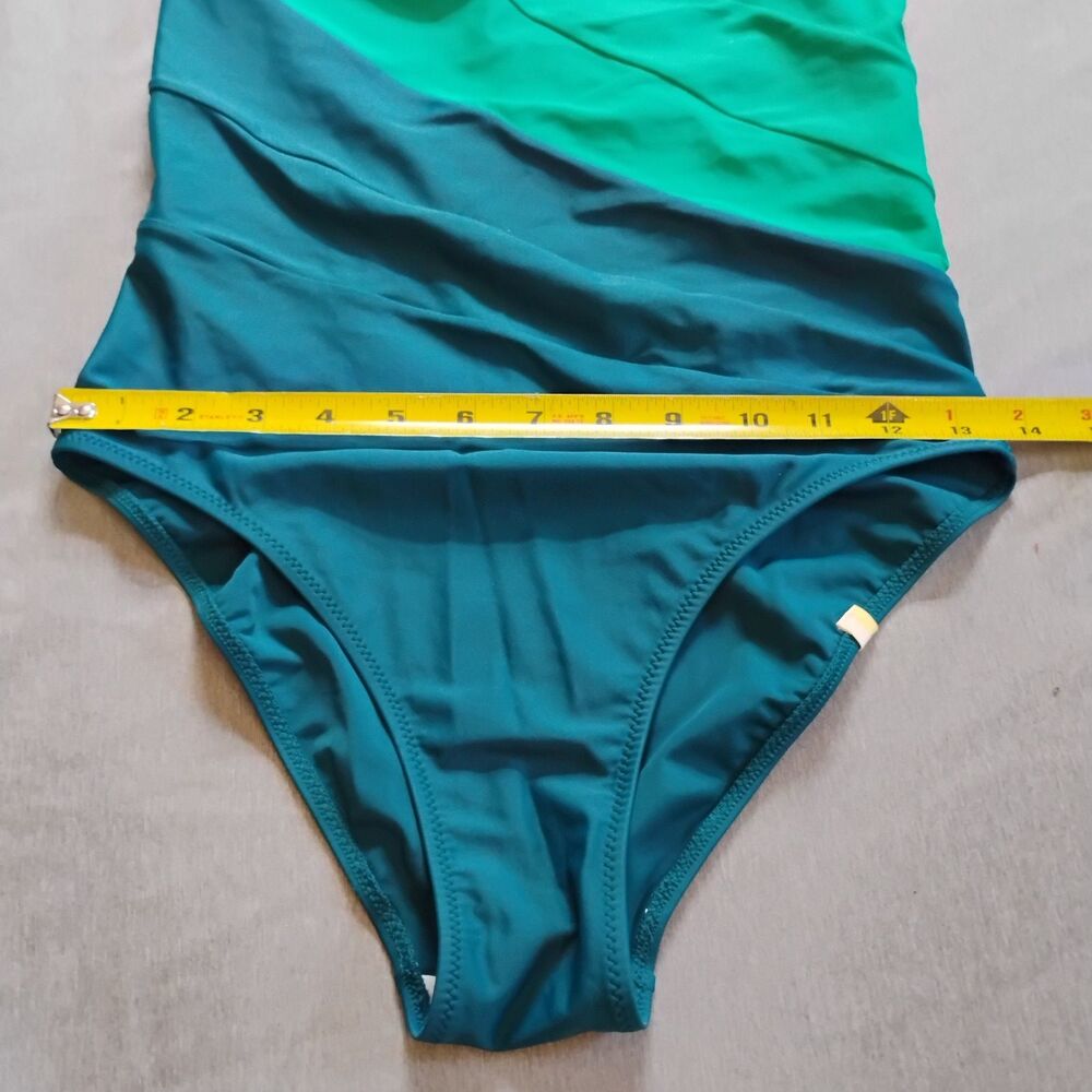 Summersalt The Sidestroke One Piece Swimsuit Size 6LT Tall Colorblock Green - Picture 10 of 15